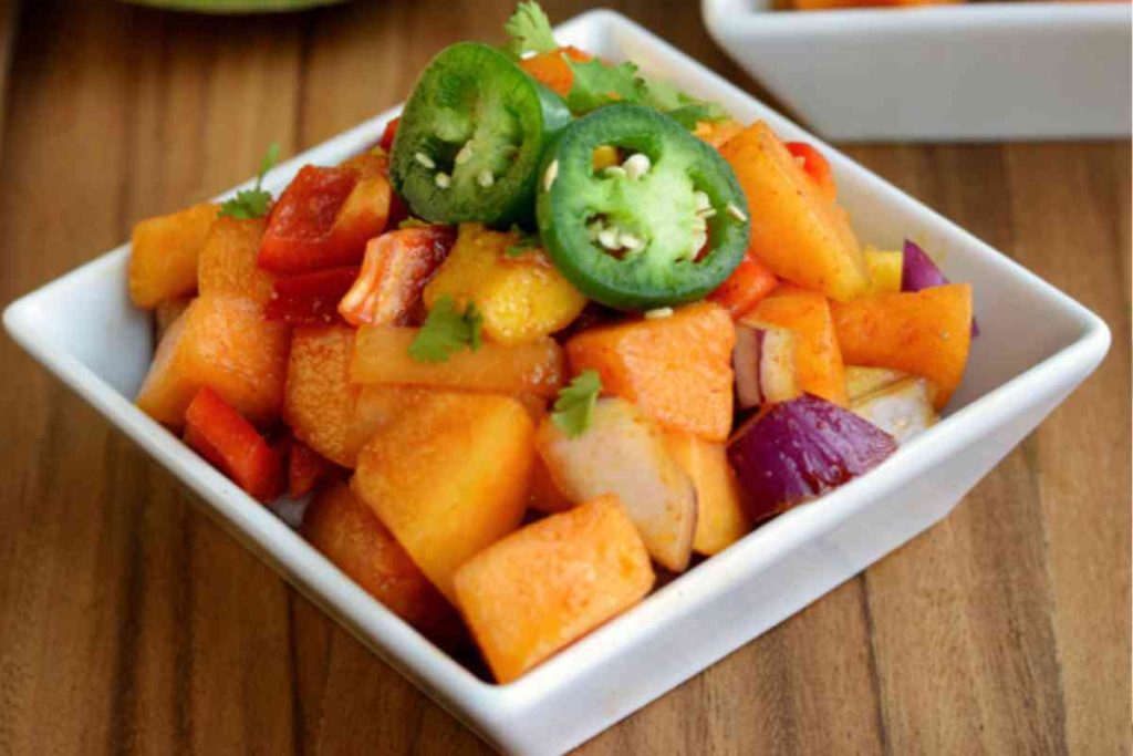 Fire Kissed Cantaloupe And Mango Salad